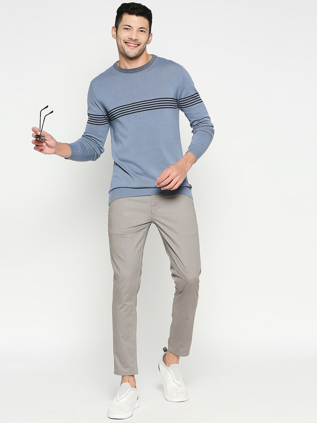 Being Human Striped Long Sleeves Pullover