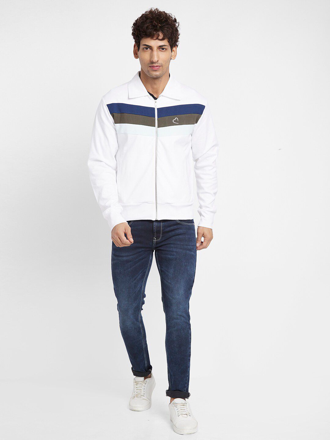 Being Human Spread Collar Front Open Sweatshirt