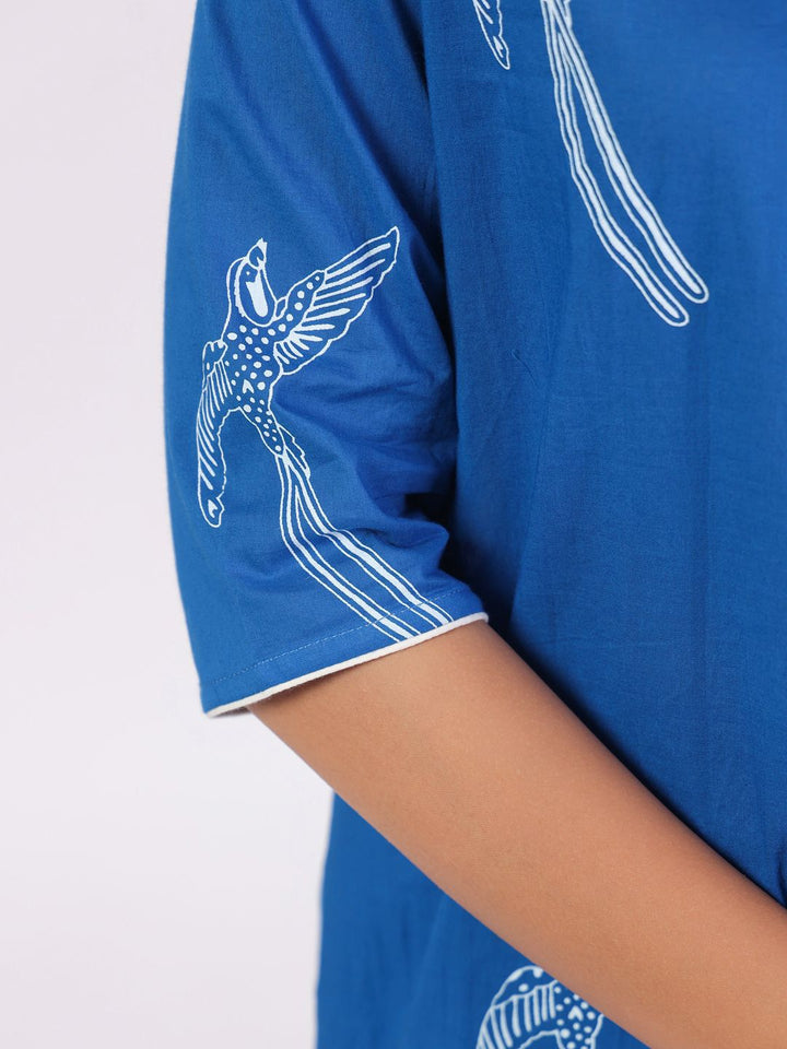 SANSKRUTIHOMES Women Printed Pure Cotton Night suit