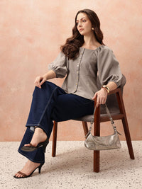 all about you Square Neck Puff Sleeve Top