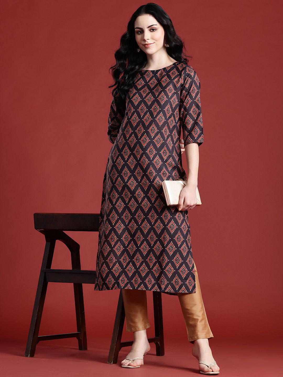 Anouk Women Geometric Printed Kurta