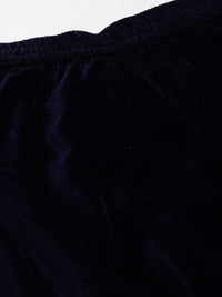 Shae by SASSAFRAS Women Navy Blue Embroidered Parallel Trousers