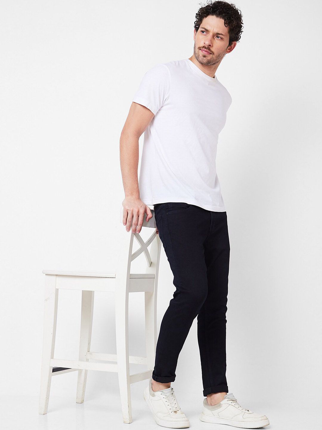 SPYKAR Men Mid Rise Slim Fit Clean Look Cotton Jeans