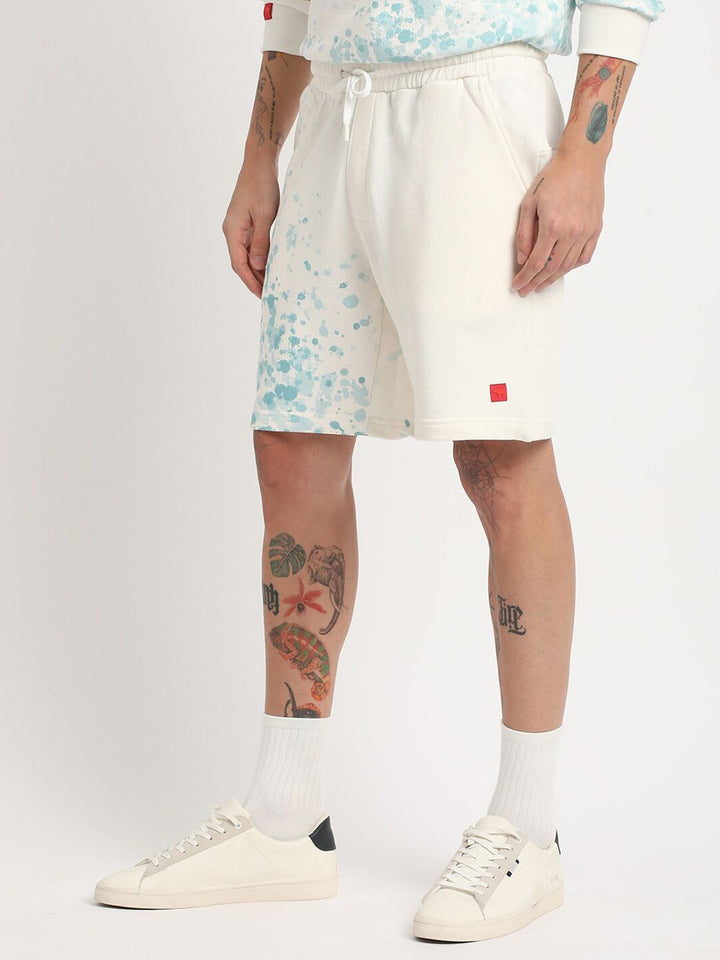 THE BEAR HOUSE Men Abstract Printed Pure Cotton Shorts
