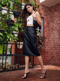 Berrylush White Shoulder Straps Cut-Outs Crop Top