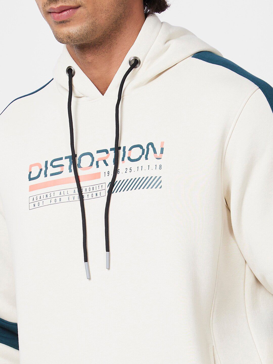 SPYKAR Typography Printed Hooded Sweatshirt