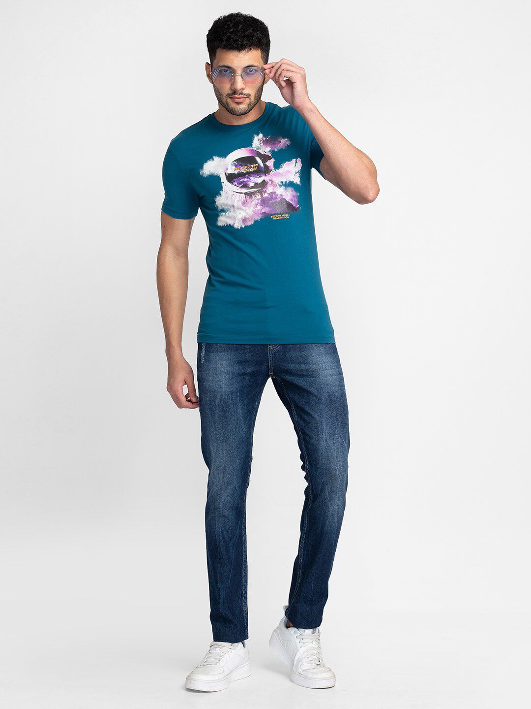 Being Human Graphic Printed Round Neck Cotton T-shirt