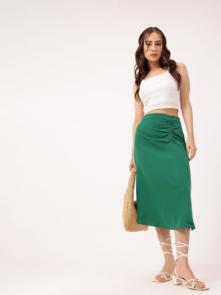 DressBerry Modern Fairytale Ruched Knee Length A-Line Skirt