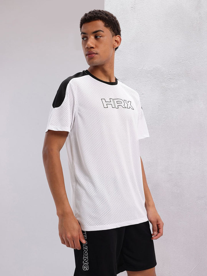 HRX by Hrithik Roshan Men Brand Logo Printed Rapid-Dry Training T-shirt