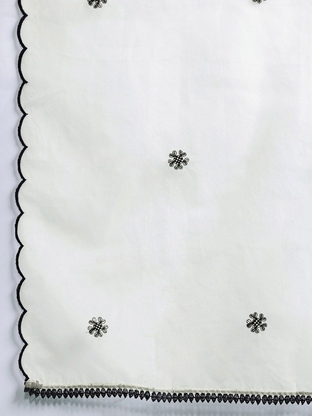 Indo Era Ethnic Motifs Embroidered Zari Kurta With Trousers & Dupatta