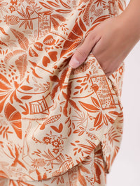 SANSKRUTIHOMES Women Ethnic Motifs Printed Cotton Night suit