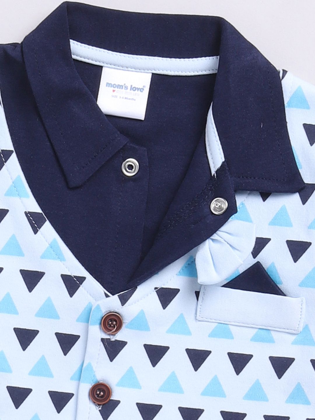 Moms Love Infant Boys Printed Pure Cotton Shirt with Joggers