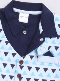 Moms Love Infant Boys Printed Pure Cotton Shirt with Joggers