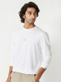 RARE RABBIT Men Glitch Round Neck Sweatshirt