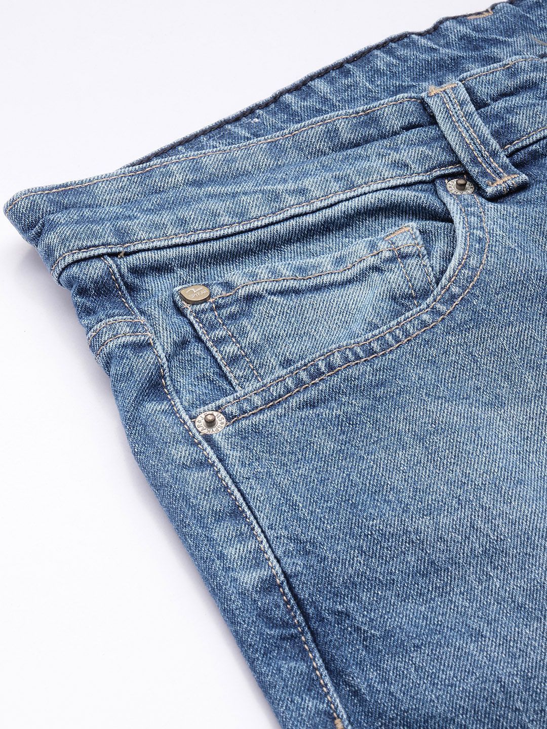 SPYKAR Men Slim Fit Low-Rise Heavy Fade Stretchable Jeans