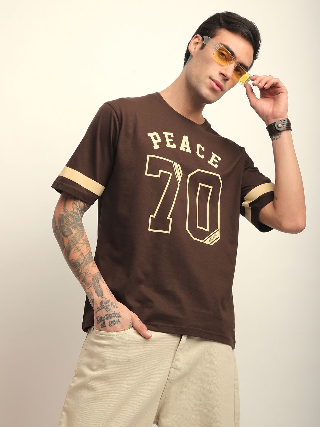 DILLINGER Men Short Sleeve Oversized Applique Printed Tshirt