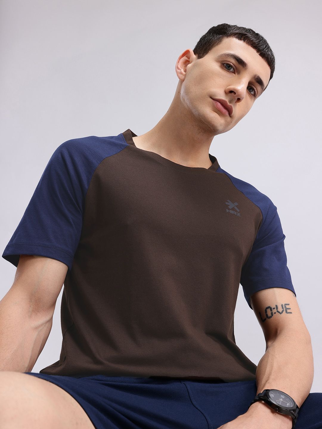HRX by Hrithik Roshan Contrast Sleeve Lifestyle T-shirt