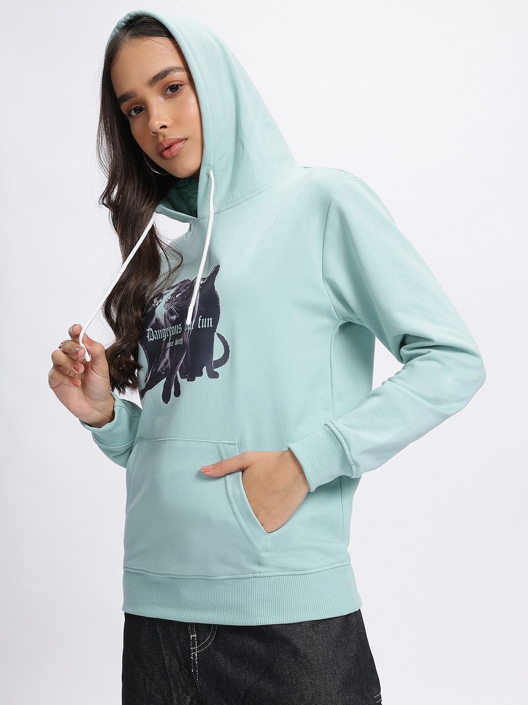 DressBerry Graphic Hooded Sweatshirt