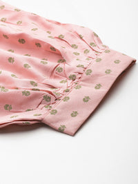 Anouk Floral Print Tie-Up Back Kurta with Salwar