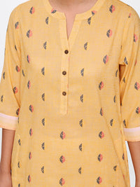 Global Desi Women Mustard Yellow Kurta
