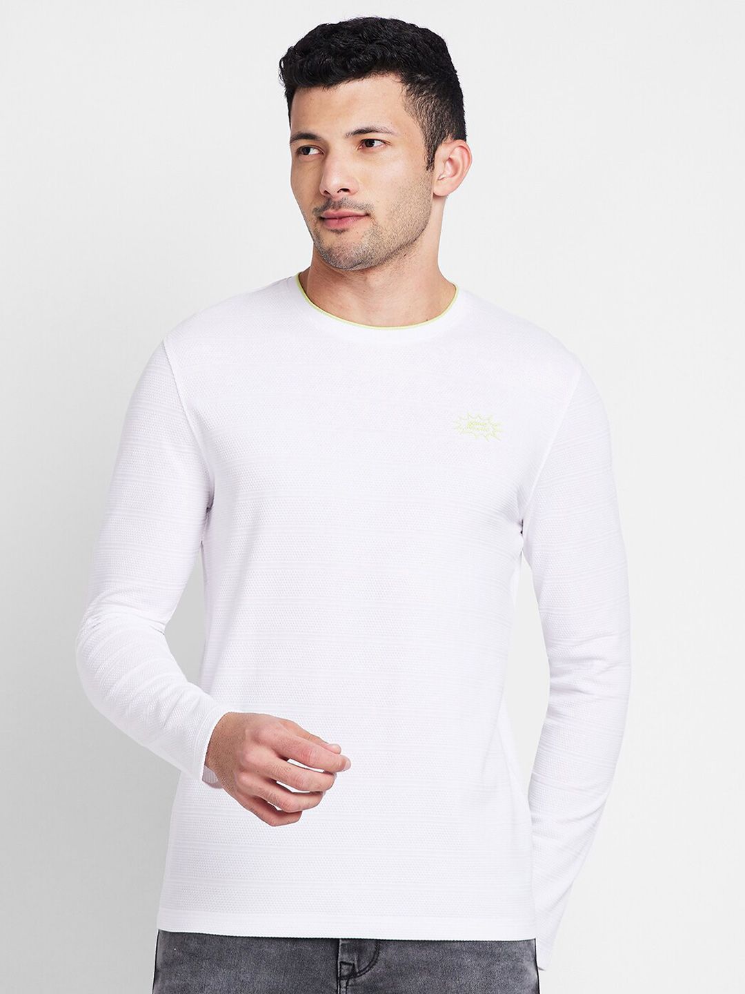 Being Human Self Design Round Neck Casual T-shirt