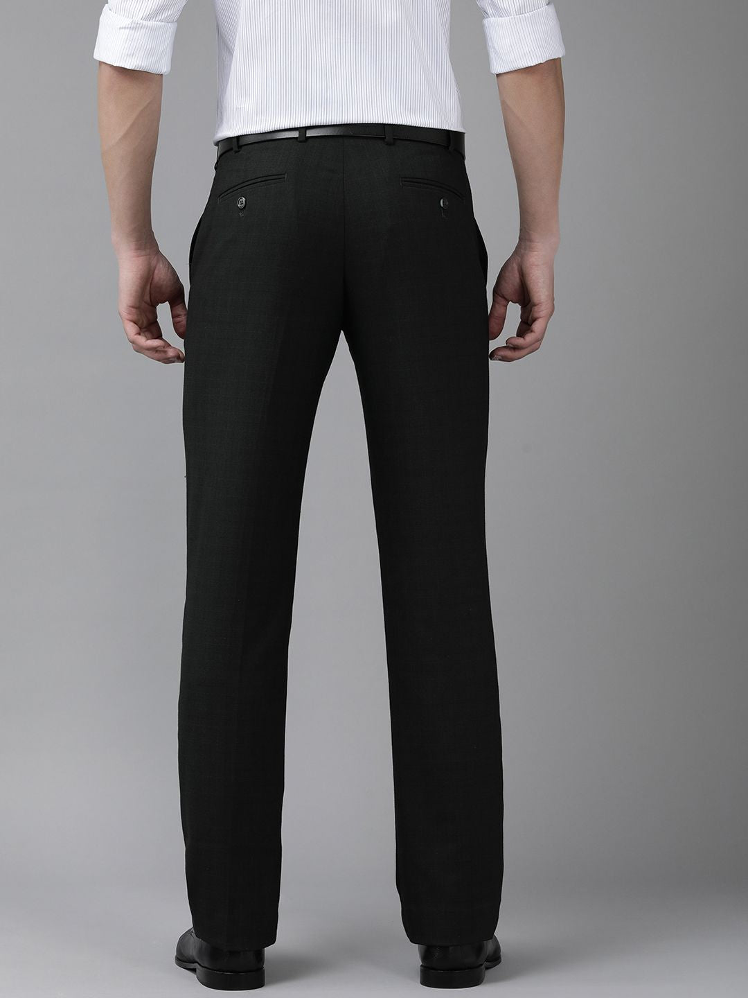 Park Avenue Men Black Trousers