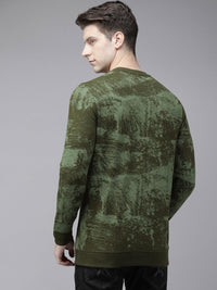 SPYKAR Round Neck Abstract Printed Pullover Sweatshirt