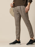 Mr Bowerbird Men Checked Tailored Pleated Trousers