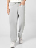 Urbano Fashion Men's Ice Grey Loose Baggy Fit Washed Jeans Non-Stretchable