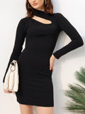 DressBerry Body-Skimming Cut-Out Edge Mini Dress