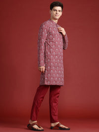Anouk Printed Regular Pure Cotton Kurta with Trousers