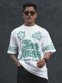 Powerlook Men Typography Printed Oversized T-shirt