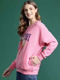 DressBerry Women Printed Longline Sweatshirt