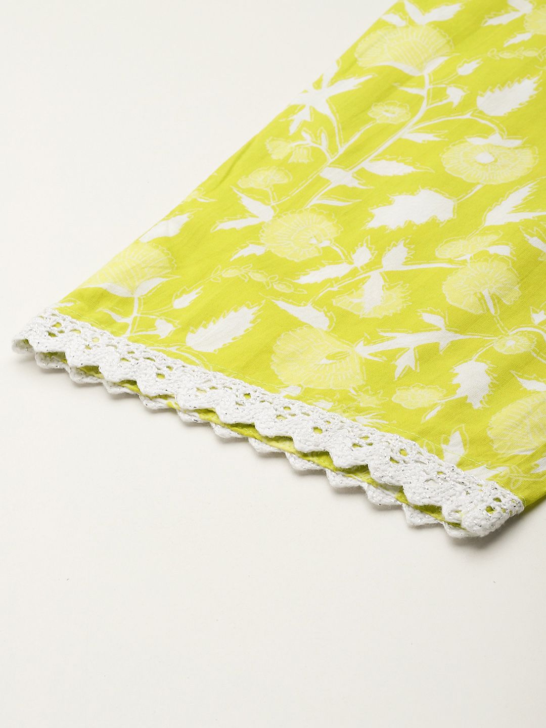 Indo Era Floral Printed Pure Cotton Kurta with Trousers