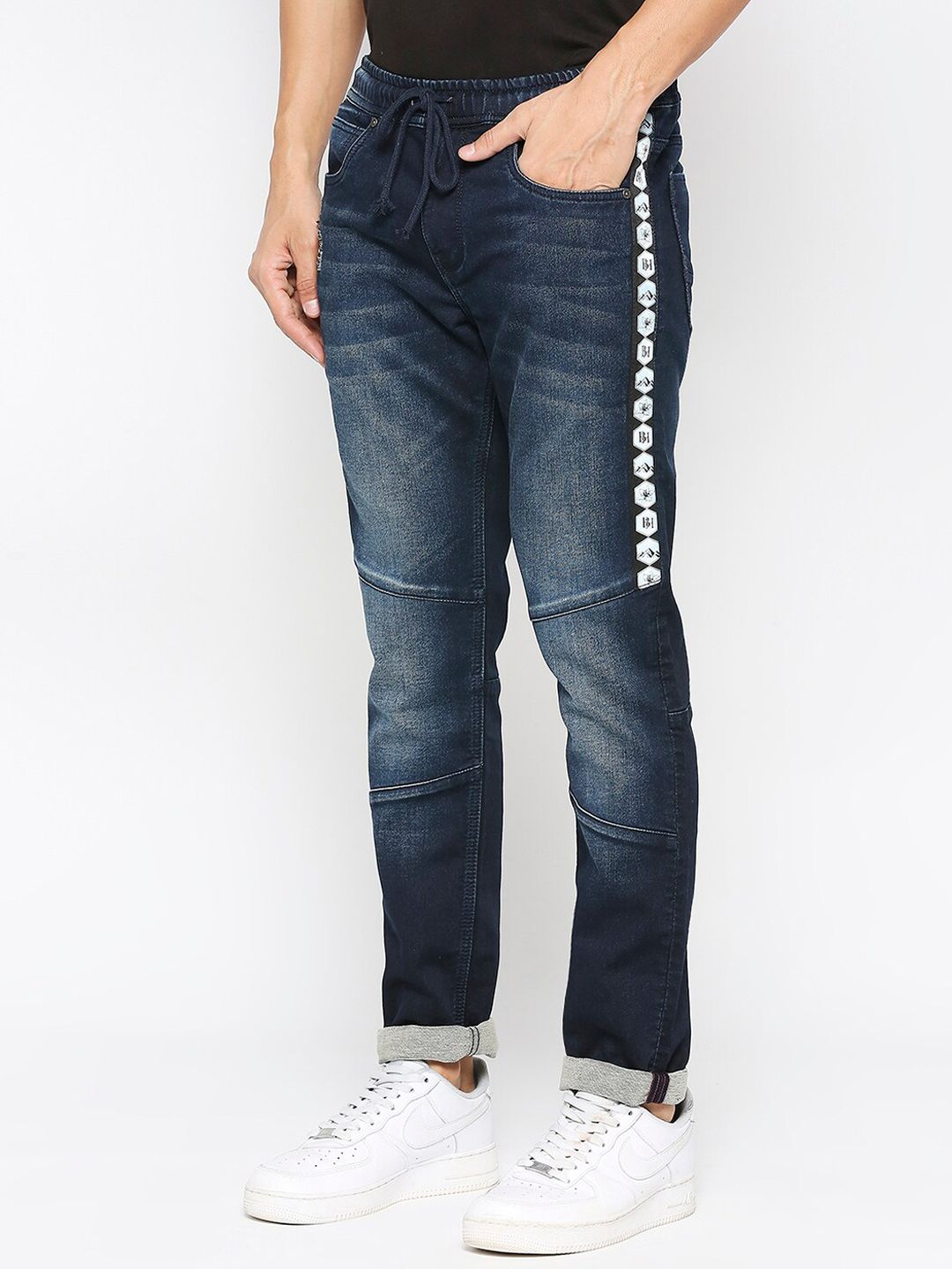 Being Human Men Mid Rise Clean Look Heavy Fade Jeans