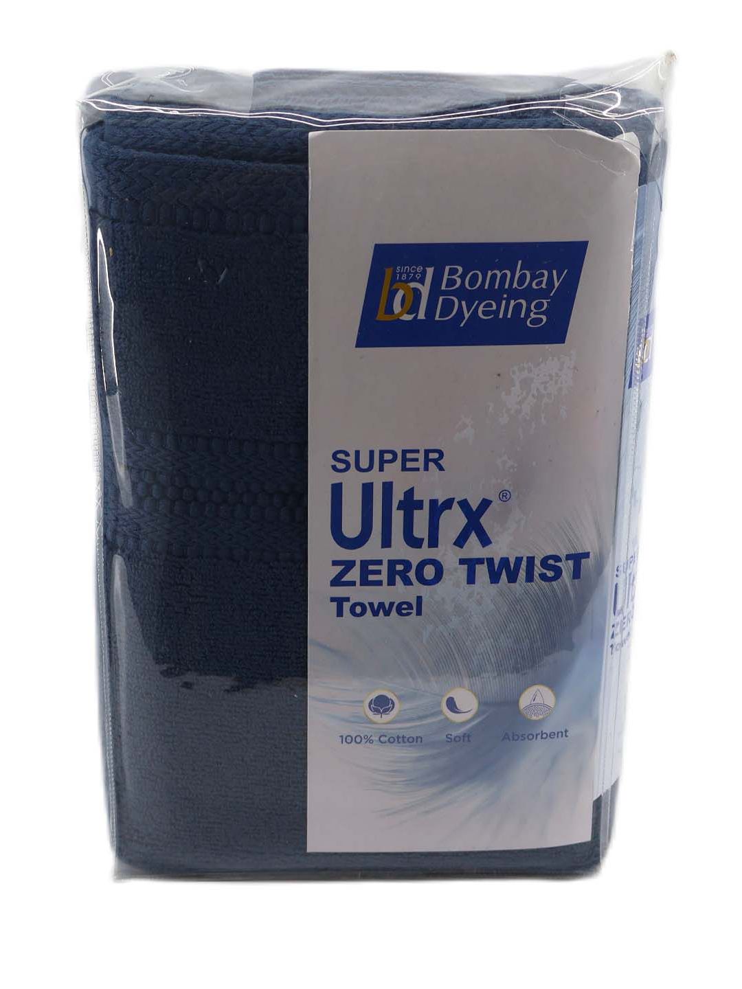 BOMBAY DYEING Super Ultrx Blue Pure Cotton 650 GSM Bath Towel