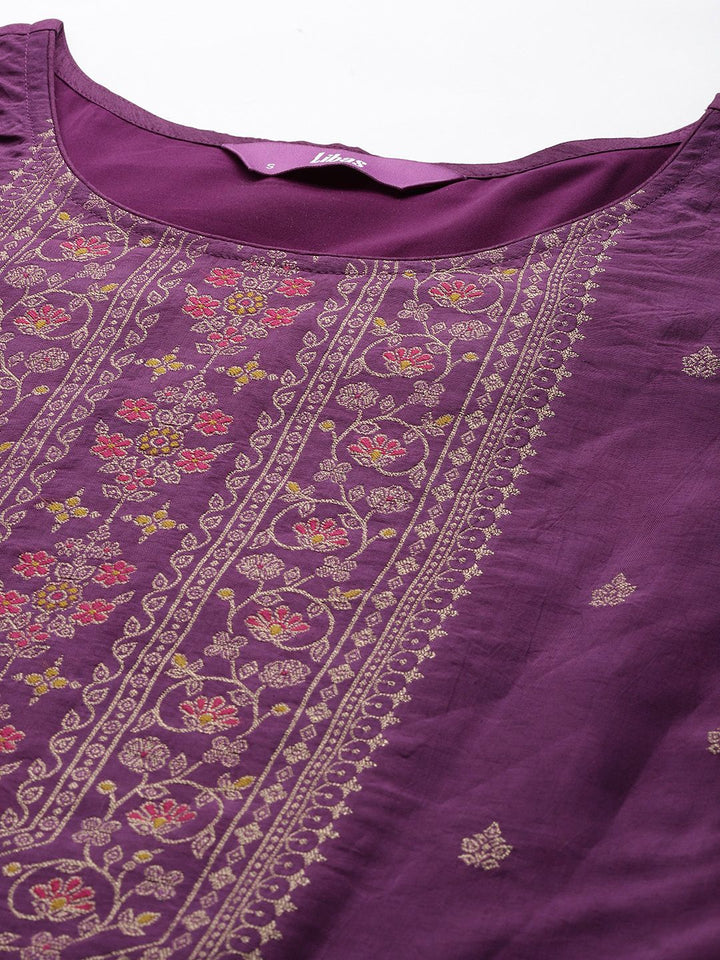 Libas Floral Kurta with Trousers & With Dupatta