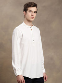 Turtle Men Band Collar Shirt