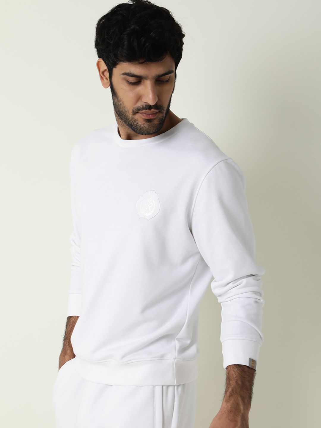 RARE RABBIT Men Smog Slim Fit Solid Sweatshirt