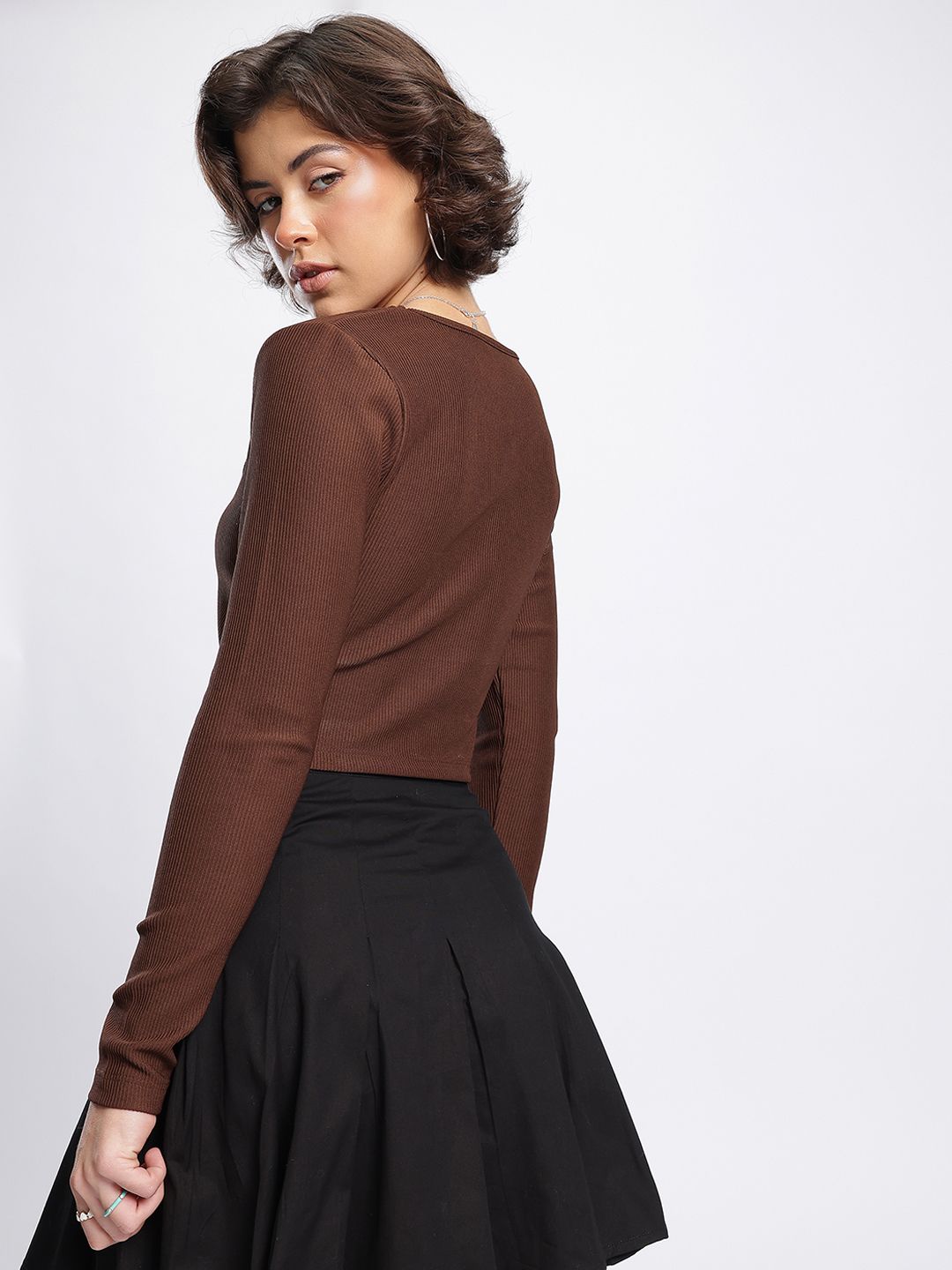 DressBerry Cutie Couture Ribbed Crop Top