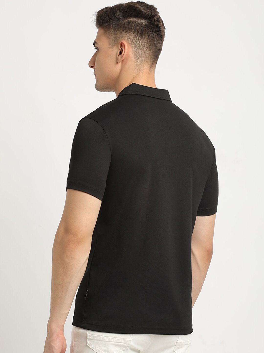 THE BEAR HOUSE Polo Collar Short Sleeves Slim Fit T-shirt