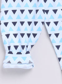 Moms Love Infant Boys Printed Pure Cotton Shirt with Joggers