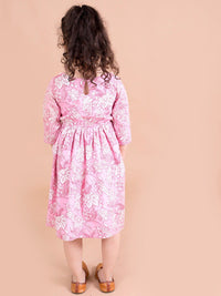 pspeaches Pink Floral Printed Pure Cotton Dress