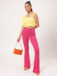 DressBerry Smocked Serenity One-Shoulder Glam Top