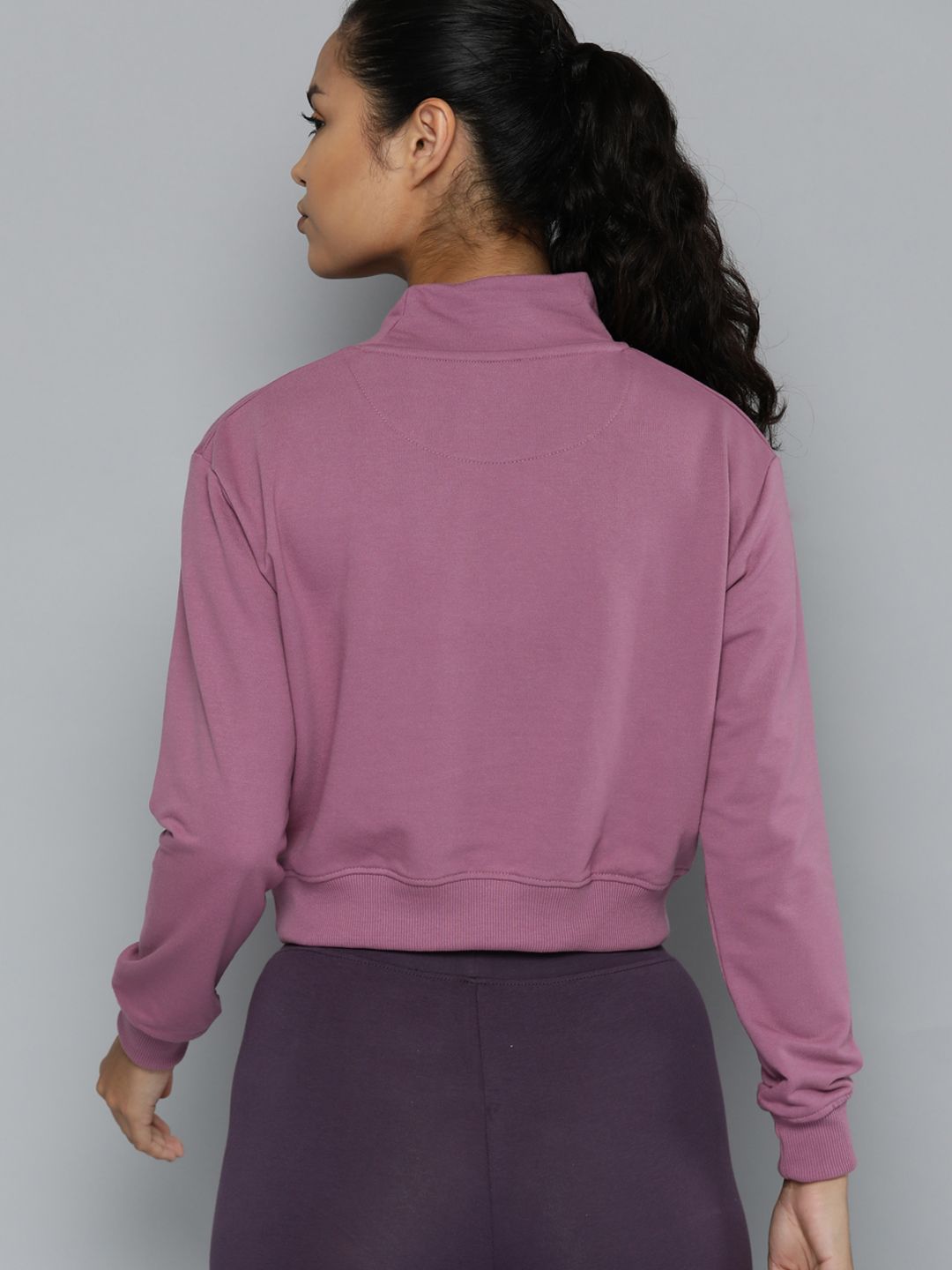 HRX by Hrithik Roshan High Neck Crop Lifestyle Sweatshirt