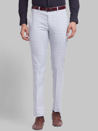 Park Avenue Men Checked Formal Trousers