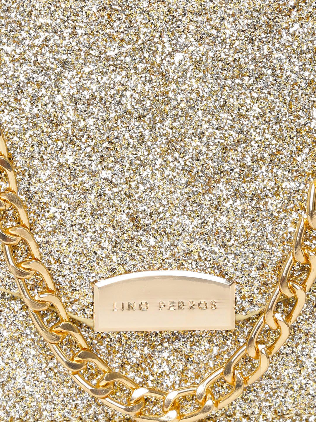 Lino Perros Gold-Toned Shimmery Sling Bag