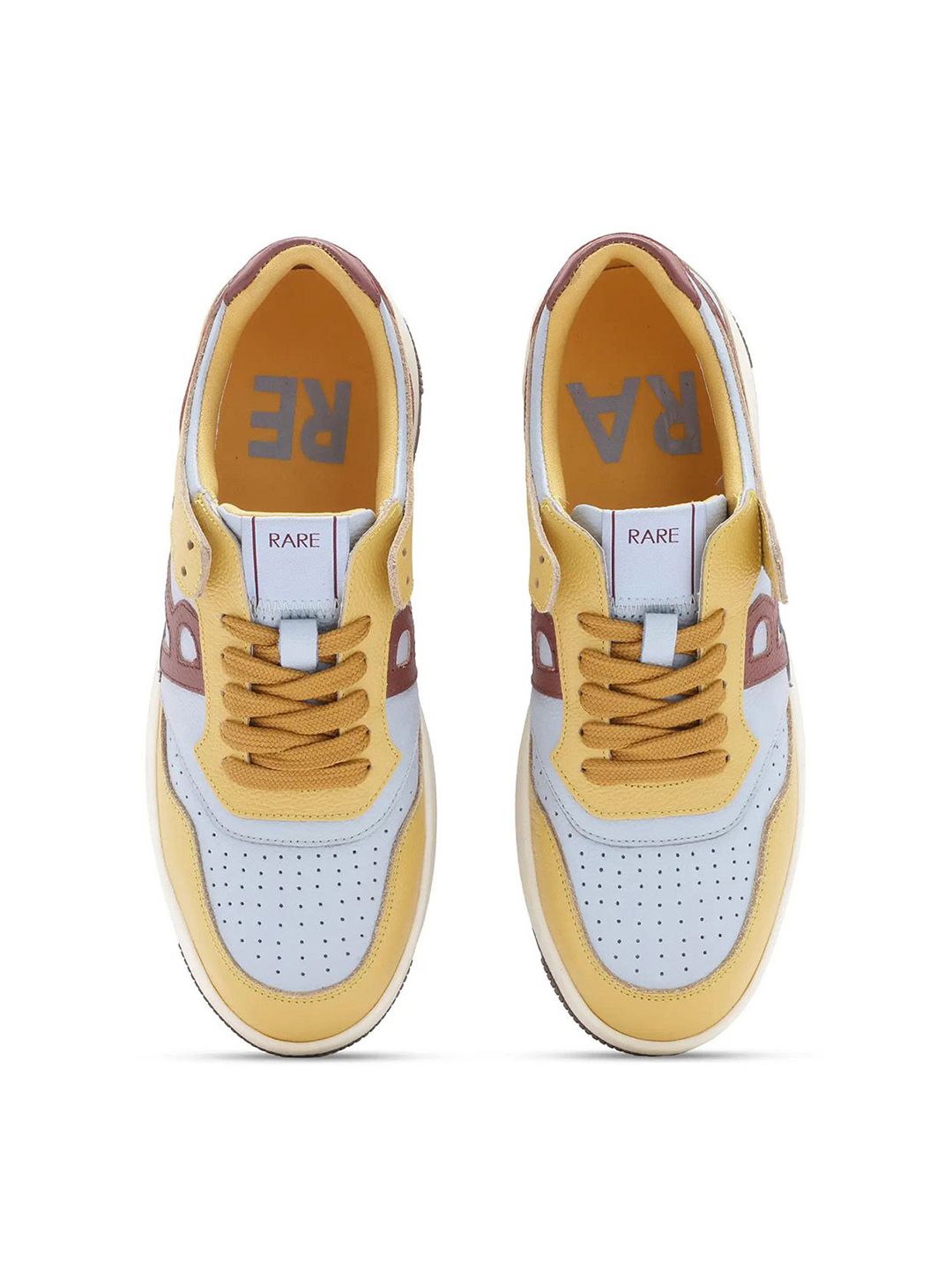 RARE RABBIT Men Colourblocked Leather Sneakers