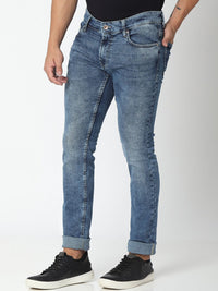 SPYKAR Men Blue Slim Fit Low-Rise Heavy Fade Jeans