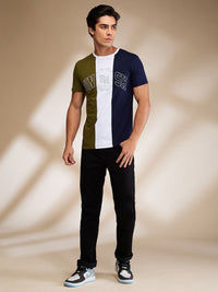 Being Human Men Colourblocked Pockets T-shirt